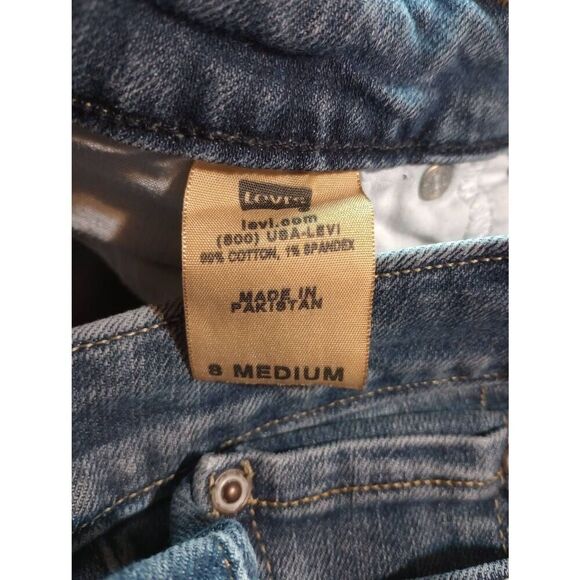 Levi's Jeans Ladies 8 Low Rise Bootcut Distressed - Picture 6 of 9